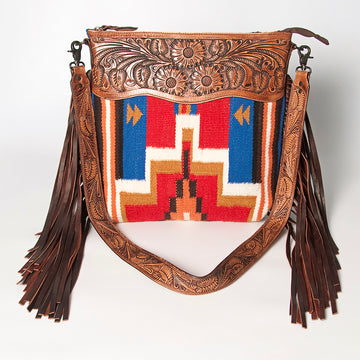 American Darling Signature Crossbody Hand Tooled Saddle Blanket Genuine Leather women bag western handbag purse